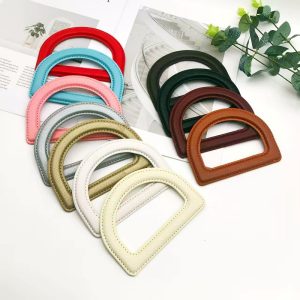 Tay cầm túi da PU chữ D